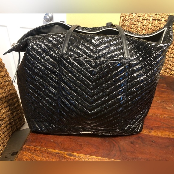 Rebecca Minkoff Stella Quilted Top Zip Large Tote - Black - Picture 1 of 16